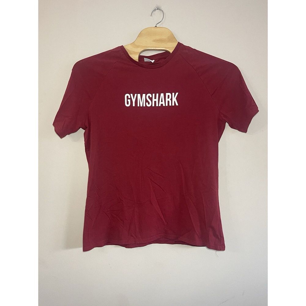 Gymshark T Shirt Short Sleeve Graphic Tee Logo Size XXL Casual‎ Maroon